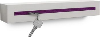 Porte-clés avec étagère en béton "light edition" 33x6x5 cm, lilas 1