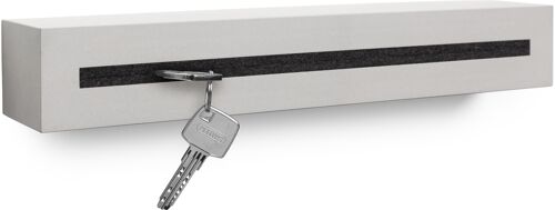 Schlüsselbrett mit Ablage aus Beton "light edition" 33x6x5 cm, Graphit
