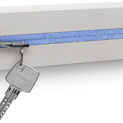 Schlüsselbrett mit Ablage aus Beton "light edition" 33x6x5 cm, Light Blau