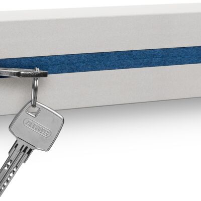 Key holder with shelf made of concrete "light edition" 33x6x5 cm, petrol
