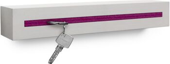 Porte-clés avec étagère en béton "light edition" 33x6x5 cm, rose 6