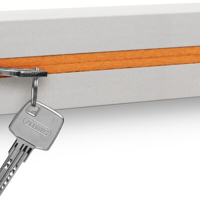 Schlüsselbrett mit Ablage aus Beton "light edition" 33x6x5 cm, Orange