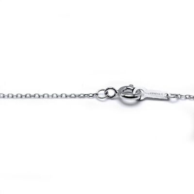 Rhodium-plated 925 sterling silver silver necklace. 2.4g