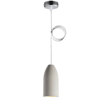 Suspension living room light edition 7,5 x 16 cm, suspension 1 ampoule avec câble textile blanc 1