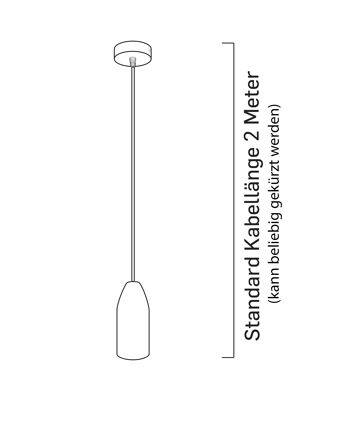 Suspension living room light edition 7,5 x 16 cm, suspension 1 ampoule avec câble textile blanc 2