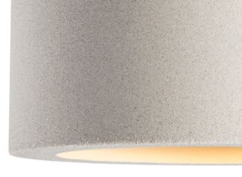 Suspension living room light edition 7,5 x 16 cm, suspension 1 ampoule avec câble textile blanc 6