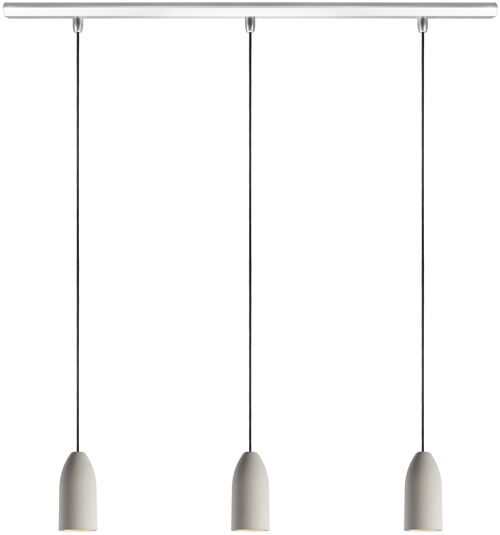 3er Hängeleuchte light edition, minimalistische Pendellampe mit Textilkabel Schwarz, Lampe Esstisch