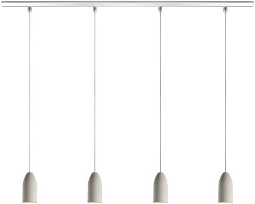 4er Betonlampe light edition mit Textilkabel Kiesel, Lampe Esszimmer Hängeleuchte