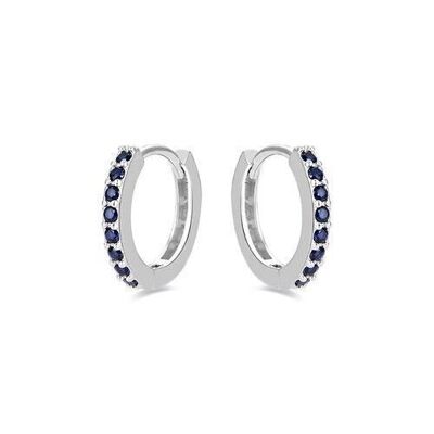 Valarys Earrings in 925 Sterling Silver with Rhodium Plating and Sapphire Zirconia.
