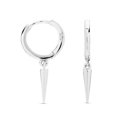 Manber Earrings In 925 Sterling Silver With Rhodium Plating.