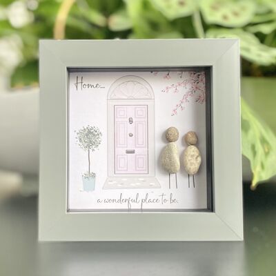 Mini Pebble artwork gift Frame - Home