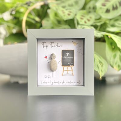 Mini Pebble artwork gift Frame - Teacher