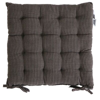 Coussin de chaise Rayures | 40x40cm | Gris noir