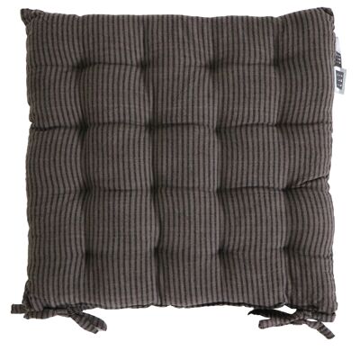 Chair cushion Stripes | 40x40 cm | Grey/Black