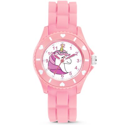 Reloj para niños Colori 30MM Unicornio rosa claro 5ATM