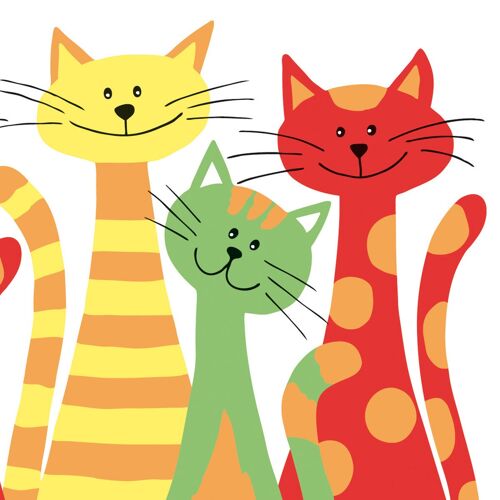 Serviette Cats aus Linclass® Airlaid 40 x 40 cm, 12 Stück