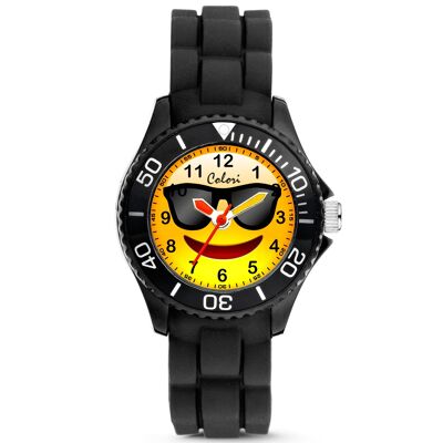 Colori Kidswatch 30MM Occhiale da sole Smile nero 5ATM