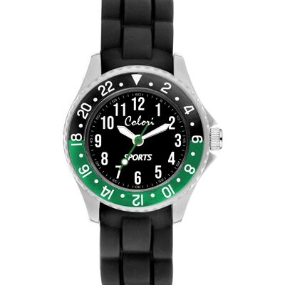 Colori Kinderuhr 30MM Sport grün/schwarz 5ATM