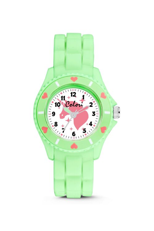 Colori Kidswatch 30MM Mint Green Unicorn 5ATM