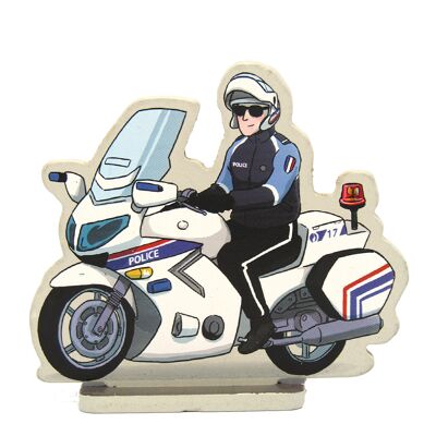 Figur Enzo der Polizist auf einem Motorrad