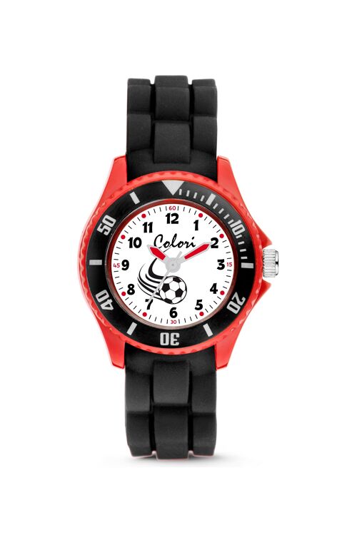 Colori Kidswatch 30MM Black/Red Soccer 5ATM