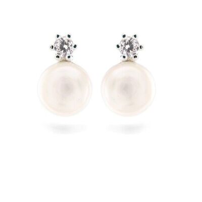 Essential Silver, Cz and Pearl Earrings