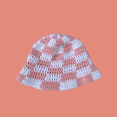 Dama Bucket Hat - Rosa - Bianco