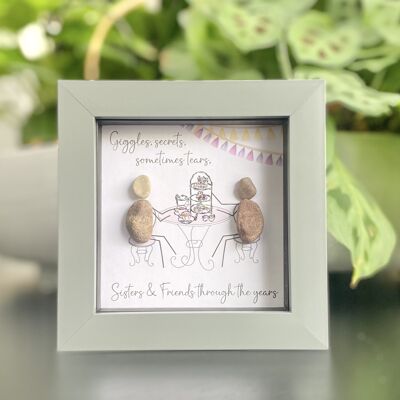 Mini Pebble artwork gift Frame - Sister