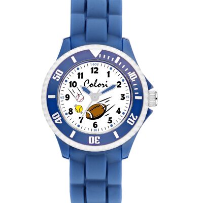 Colori Kidswatch 30MM Bleu/Blanc Sport 5ATM