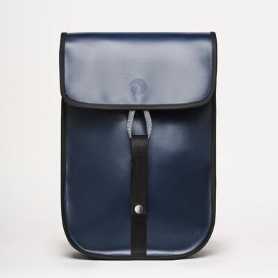 Upcycled, waterproof and local backpack - MINI GRAVELOT 12L BLUE