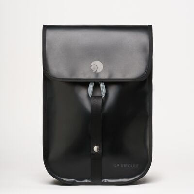 Upcycled, waterproof and local backpack - MINI GRAVELOT 12L NOIR