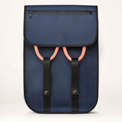 Upcycled, waterproof and local backpack - GRAVELOT 18L BLUE OCEAN