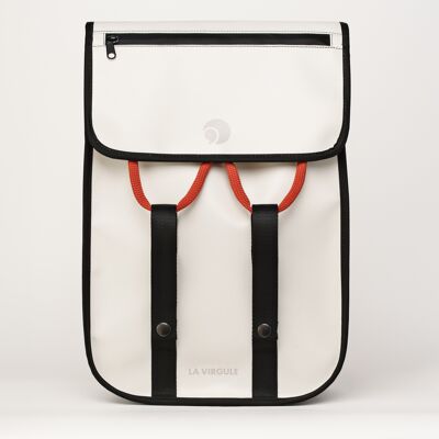 Upcycled, waterproof and local backpack - GRAVELOT 18L BLANC