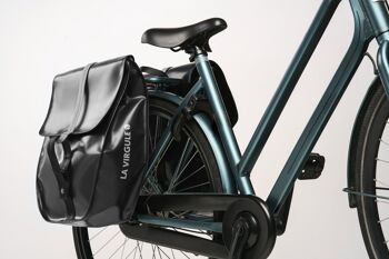 Sacoche vélo upcyclée, imperméable et locale - STERNE 25L NOIR 10