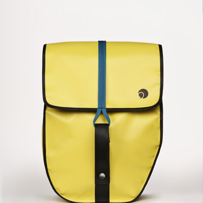 Upcycled, waterproof and local bicycle bag - STERNE 25L YELLOW