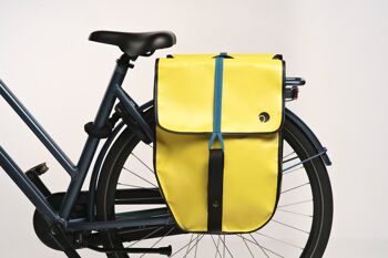 Sacoche vélo upcyclée, imperméable et locale - STERNE 25L JAUNE 9