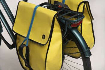 Sacoche vélo upcyclée, imperméable et locale - STERNE 25L JAUNE 10