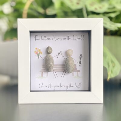 Mini Pebble artwork gift Frame - Mum