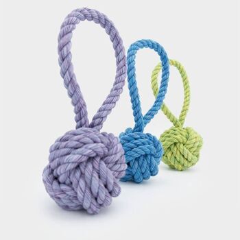 Happy Pet Nuts For Knots Ball Tugger - 3 tailles, paquet de 3 1