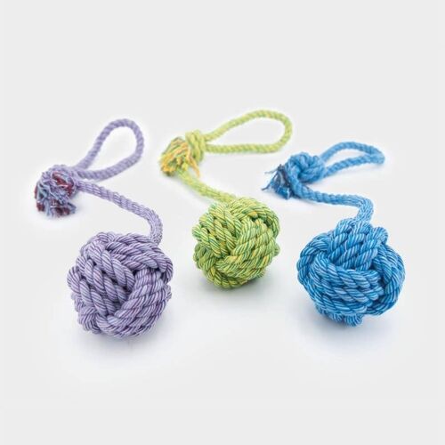 Happy Pet Nuts For Knots Rope Ball - colours vary, 3 pack