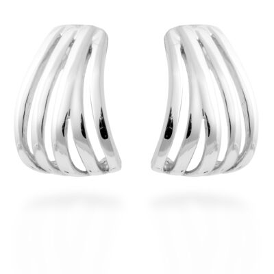 Essential Earrings In 925 Sterling Silver With Rhodium Plating. 0.5 g