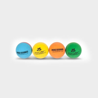 SPORTSPET Mini High Bounce Balls  - 48 mm diameter, 4 pack