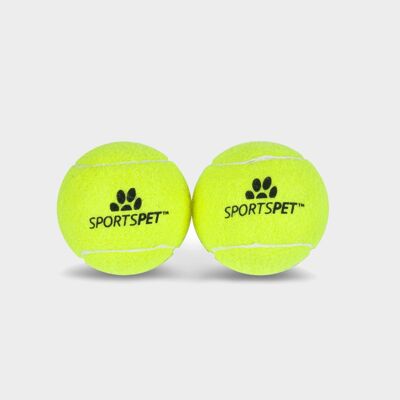 SPORTSPET tennis ball – 2-pack, 80mm Ø without squeaker