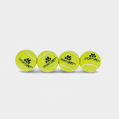 SPORTSPET Tennis Balls - 4 pack, 48 mm Ø