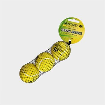 Balles rebondissantes de tennis SPORTSPET - Lot de 3, Ø 65 mm 2