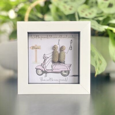 Mini Pebble artwork gift Frame - Friendship