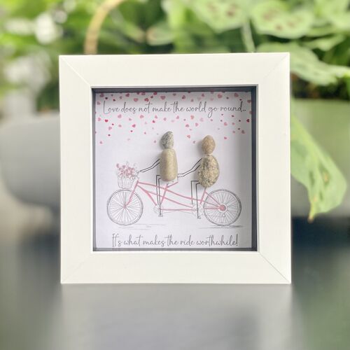 Mini Pebble artwork gift Frame  - Love