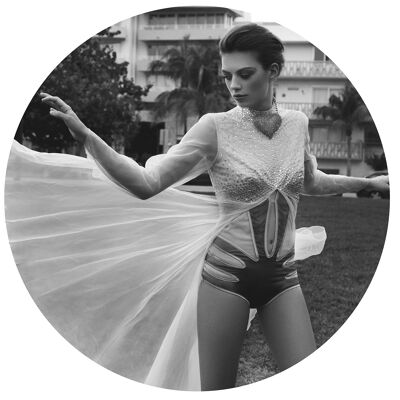 TONDOS "Noir et blanc 63" 40 cm (p) x 8 mm (h)