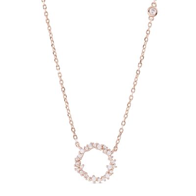 Thilak Necklace In 925 Sterling Silver With 18K Rose Gold Plating And Shiny Zirconia.