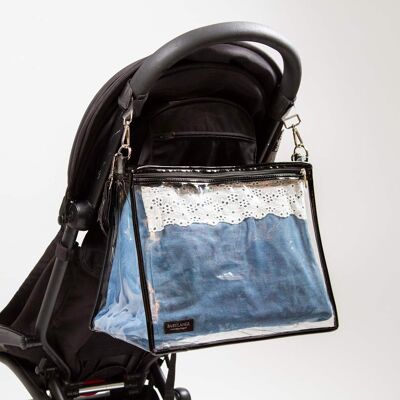 Large diaper bag - 1006 Jeans Broderie